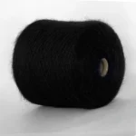 Кідмохер на шовку чорний Kid Seta Nero 💠 Склад: 75% супер кід мохер, 25% натуральний шовк