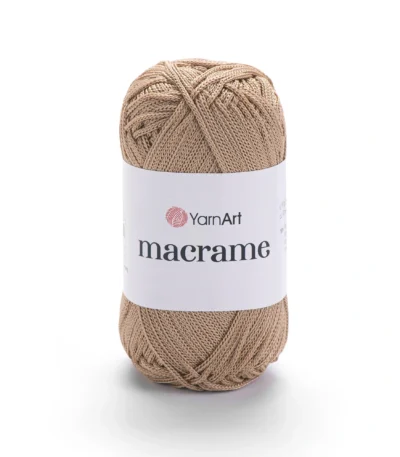 Yarnart Macrame 131 бежево-рожевий — шнур 2 мм для в'язання сумок, вага 50г, довжина 130м, купити Київ, вул Хорива 1 А