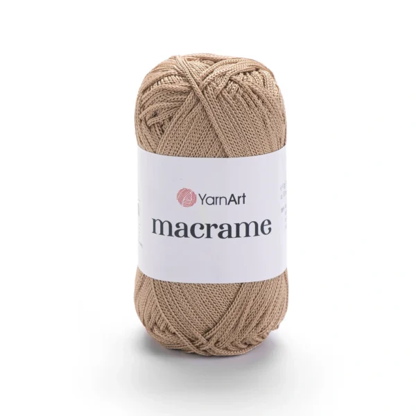 Yarnart Macrame 131 бежево-рожевий — шнур 2 мм для в'язання сумок, вага 50г, довжина 130м, купити Київ, вул Хорива 1 А