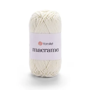 Yarnart Macrame 137 молочний 2 мм, — шнур для в'язання сумок вага 50г, довжина 130м, купити Київ, вул Хорива 1 А