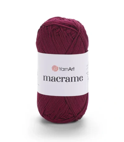 Yarnart Macrame 145 марсала — шнур 2 мм для в'язання сумок, вага 50г, довжина 130м, купити Київ, вул Хорива 1 А