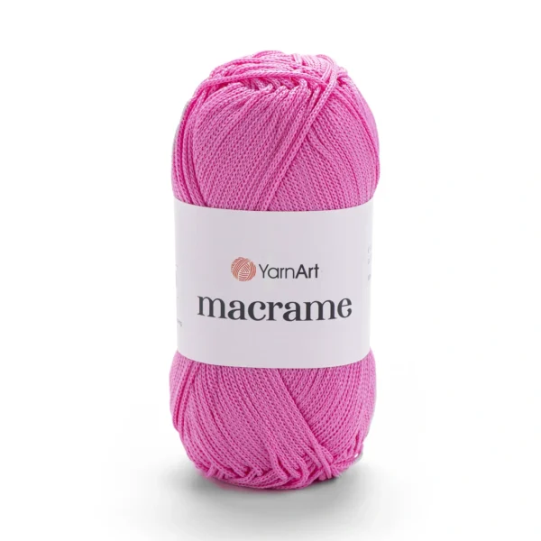 Yarnart Macrame 147 рожевий — шнур 2 мм для в'язання сумок, вага 50г, довжина 130м, купити Київ, вул Хорива 1 А