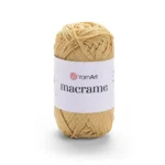 Yarnart Macrame 155 гірчиця — шнур 2 мм для в'язання сумок, вага 50г, довжина 130м, купити Київ, вул Хорива 1 А