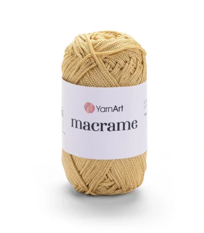 Yarnart Macrame 155 гірчиця — шнур 2 мм для в'язання сумок, вага 50г, довжина 130м, купити Київ, вул Хорива 1 А