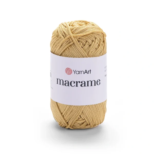 Yarnart Macrame 155 гірчиця — шнур 2 мм для в'язання сумок, вага 50г, довжина 130м, купити Київ, вул Хорива 1 А
