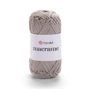 Yarnart Macrame 156 сіро-бежевий, або волошковий "електрик" 2 мм, — шнур для в'язання сумок, вага 50г, довжина 130м, купити Київ, вул Хорива 1 А