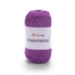 Yarnart Macrame 161 сливовий — шнур 2 мм для в'язання сумок, вага 50г, довжина 130м, купити Київ, вул Хорива 1 А