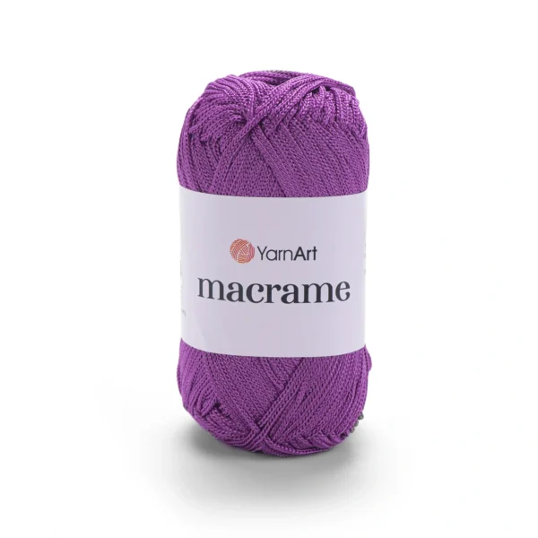 Yarnart Macrame 161 сливовий — шнур 2 мм для в'язання сумок, вага 50г, довжина 130м, купити Київ, вул Хорива 1 А