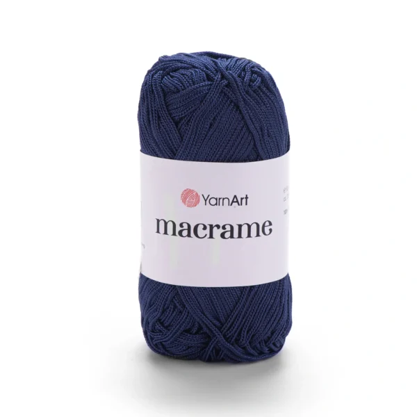 Yarnart Macrame 162 темно-синій 2 мм, — шнур для в'язання сумок, вага 50г, довжина 130м, купити Київ, вул Хорива 1 А