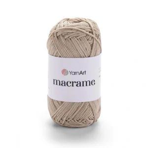 Yarnart Macrame 166 бежевий 2 мм, — шнур для в'язання сумок, вага 50г, довжина 130м, купити Київ, вул Хорива 1 А