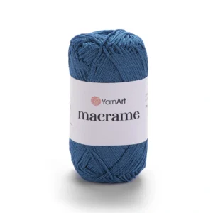 Yarnart Macrame 169 синій індиго — шнур 2 мм для в'язання сумок, вага 50г, довжина 130м, купити Київ, вул Хорива 1 А