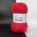 Мохер Тренді 105 червоний Склад: 50% мохер, 50% акрил Вага: 100 г Метраж: 220 м Виробник: Туреччина. Купити в магазин пряжі Київ Хорива 1 А