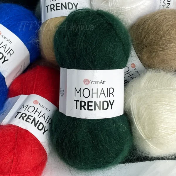 YarnArt Mohair Trendy 108 зелений Склад: 50% мохер, 50% акрил Вага: 100 г Метраж: 220 м Виробник: Туреччина