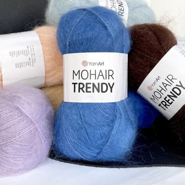 YarnArt Mohair Trendy 140 синій індиго Склад: 50% мохер товстий та довговорсий, 50% акрил Вага: 100 г Метраж: 220 м Виробник: Туреччина