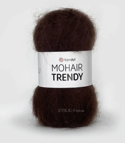 YarnArt Mohair Trendy 123 шоколад Колір: 123 (шоколад) Склад: 50% мохер, 50% акрил Вага: 100 г Метраж: 220 м Виробник: Туреччина