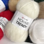 YarnArt Mohair Trendy 1003 молочний Склад: 50% мохер товстий та довговорсий, 50% акрил Вага: 100 г Метраж: 220 м Виробник: Туреччина