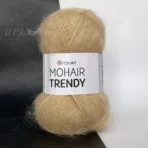 Мохер Тренді Ярнарт 134 медовий / бежевий Склад: 50% мохер, 50% акрил Вага: 100 г Метраж: 220 м Виробник: Туреччина. Купити в магазин пряжі Київ Хорива 1 А