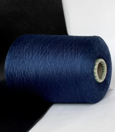 Бобінна пряжа Італія 100% шовк темно синій купити в Україні