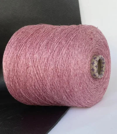 Пряжа 100% льон колір червоний Tintoria Filati Lino'650 650м/100г бобіна італійська 100% льон Італія