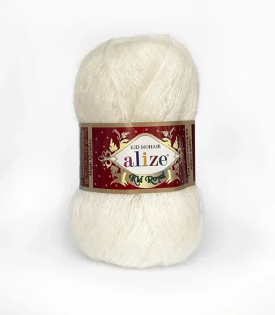 Alize Kid Royal 01 кідмохер 62% кремовий купить в Магазині пряжі на Подолі Київ, Хорива 1 А