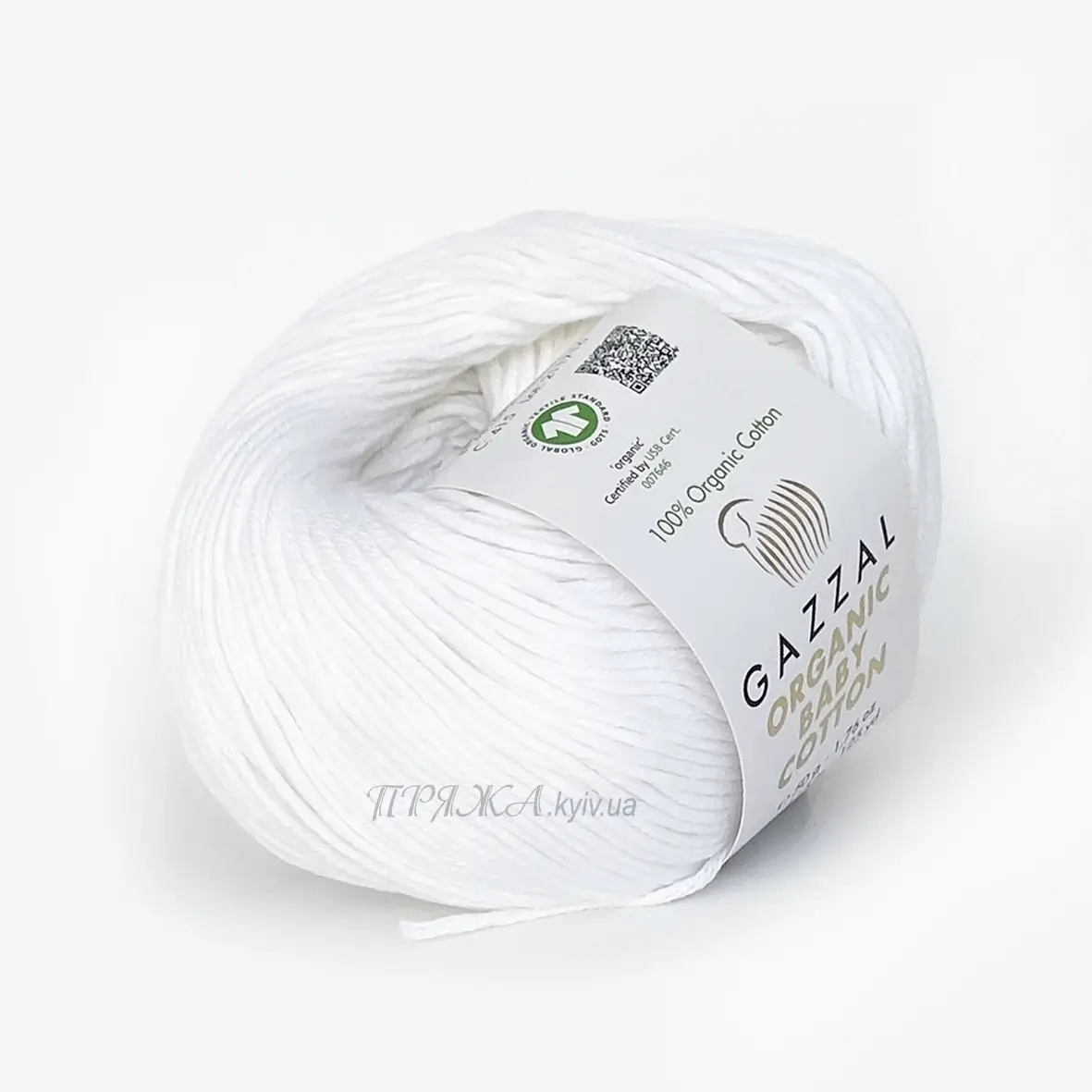 Gazzal_organic-baby_cotton_415 Gazzal Organic Baby Cotton 415 білий — органічна бавовна купити Київ