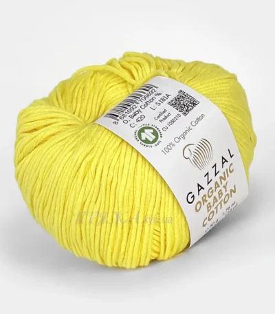 Gazzal Organic Baby Cotton 427 зелений — органічна бавовна купити Київ