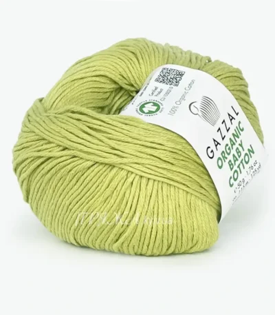 Gazzal Organic Baby Cotton 427 зелений — органічна бавовна купити Київ