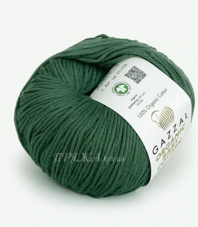 Gazzal Organic Baby Cotton 427 зелений — органічна бавовна купити Київ