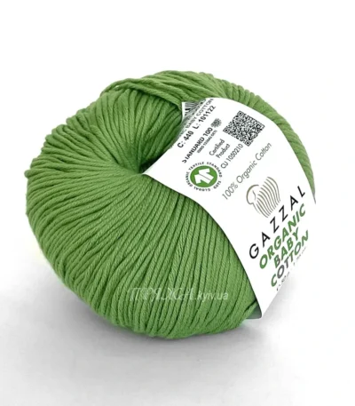 Gazzal Organic Baby Cotton 36541 Зелена олива — органічна бавовна купити Київ