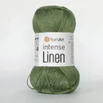 Yarnart Linen Intense 4121 зелений — пряжа льон з віскозою, купити Київ