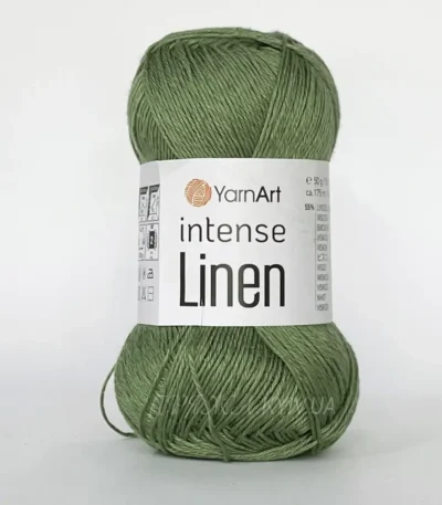 Yarnart Linen Intense 4133 сіро-блакитний — пряжа льон з віскозою, купити Київ