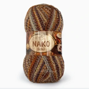 Nako Boho 7678 бежево-коричневий — шкарпеткова пряжа купити Київ