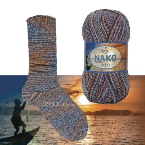 Носочна пряжа Nako Boho 7678 купити в магазині пряжі в Києві за адресою м Київ Хорива 1 А (на Подолі)