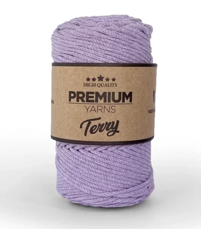 Premium Yarns Terry 8527 бузковий - бавовняний шнур для сумок 2мм