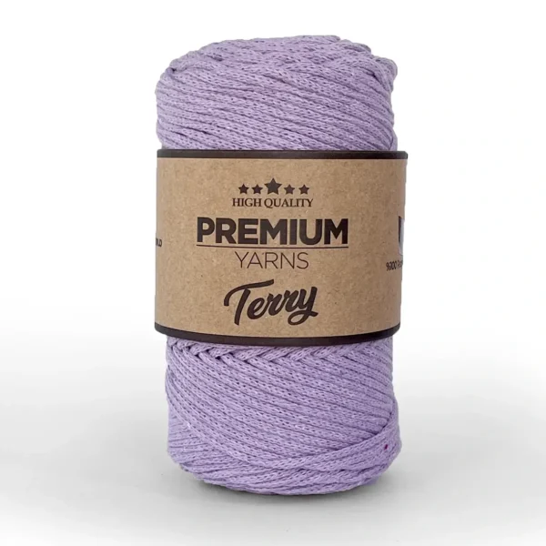 Premium Yarns Terry 8527 бузковий - бавовняний шнур для сумок 2мм