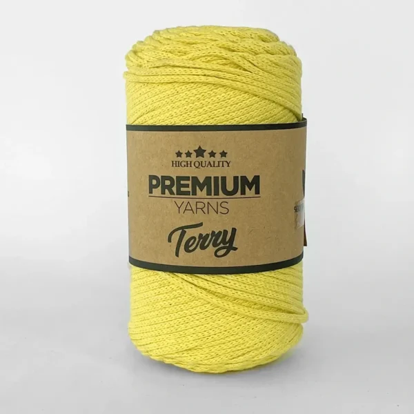 Premium Yarns Terry 8506 лимонний - бавовняний шнур для сумок 2мм