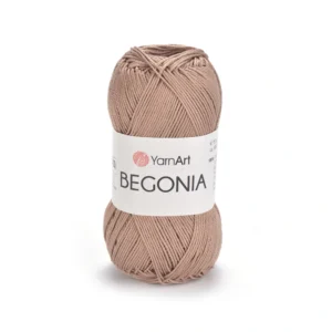 Yarnart Begonia 015 какао: Склад: 100% мерсеризована бавовна Колір: 015 Вага мотка: 50 г Довжина: 169 м