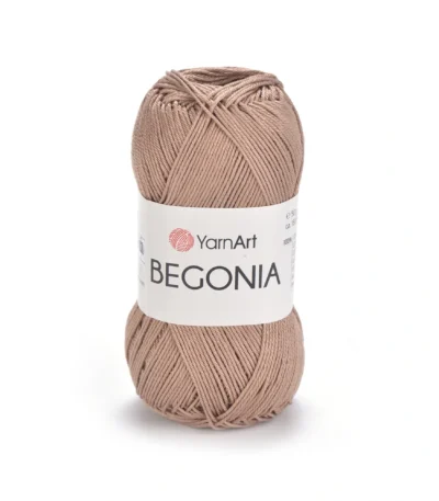 Yarnart Begonia 015 какао: Склад: 100% мерсеризована бавовна Колір: 015 Вага мотка: 50 г Довжина: 169 м