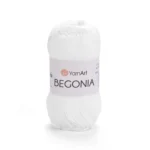 Пряжа Yarnart Begonia 1000 білосніжний, білий - це 100% мерсеризована бавовна 50 г /169 м. Купити м Київ, Хорива 1 А