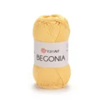 Yarnart Begonia 4653 ніжно-жовтий - це пряжа 100% мерсеризована бавовна Вага мотка: 50 г Довжина: 169 м. Купити в магазині пряжі Київ