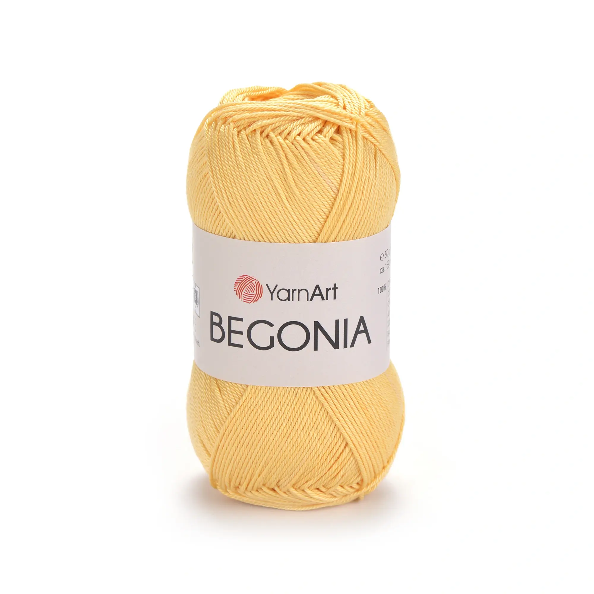 YARNART-BEGONIA_4653 Yarnart Begonia 4653 ніжно-жовтий - це пряжа 100% мерсеризована бавовна Вага мотка: 50 г Довжина: 169 м. Купити в магазині пряжі Київ