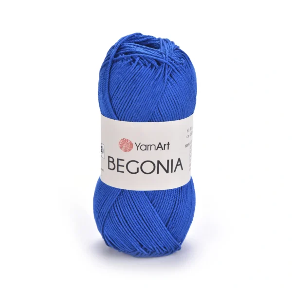 Yarnart Begonia 4915 синій колір: Склад: 100% мерсеризована бавовна Колір: 003 білий Вага мотка: 50 г Довжина: 169 м