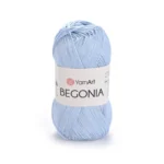 Yarnart Begonia 4917 блакитний - це пряжа 100% мерсеризована бавовна Вага мотка: 50 г Довжина: 169 м. Купити в магазині пряжі Київ