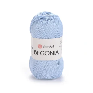 Yarnart Begonia 4917 блакитний - це пряжа 100% мерсеризована бавовна Вага мотка: 50 г Довжина: 169 м. Купити в магазині пряжі Київ