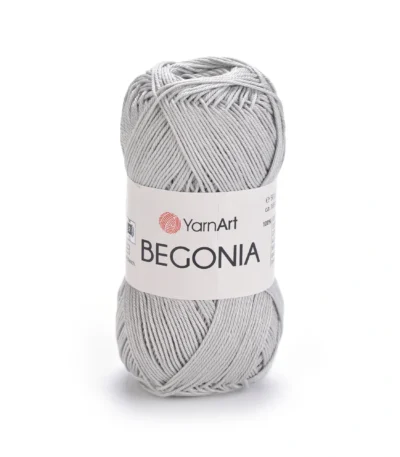 Yarnart Begonia 4920 світло-сірий - це пряжа 100% мерсеризована бавовна Вага мотка: 50 г Довжина: 169 м. Купити Київ, Хорива 1 А