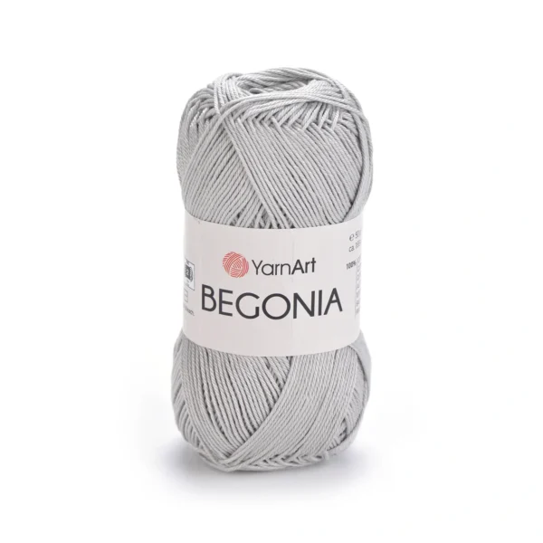Yarnart Begonia 4920 світло-сірий - це пряжа 100% мерсеризована бавовна Вага мотка: 50 г Довжина: 169 м. Купити Київ, Хорива 1 А
