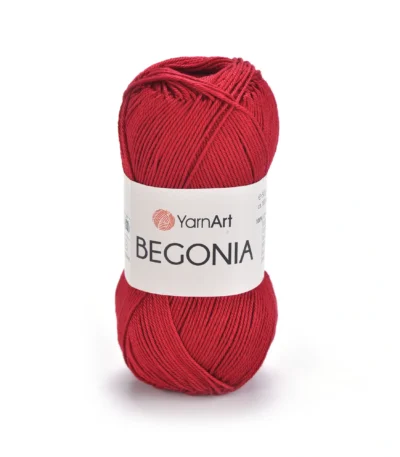 Пряжа Yarnart Begonia 5020 червоний - це 100% мерсеризована бавовна 50 г /169 м. Купити м Київ, Хорива 1 А