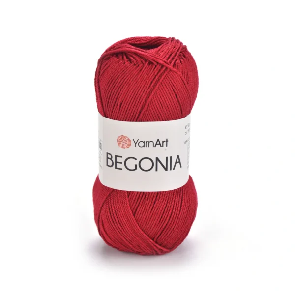 Пряжа Yarnart Begonia 5020 червоний - це 100% мерсеризована бавовна 50 г /169 м. Купити м Київ, Хорива 1 А