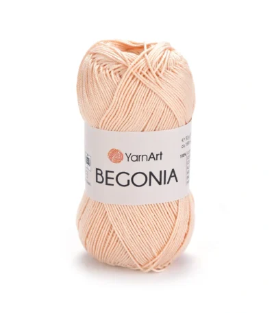 Пряжа Yarnart Begonia 5303 ніжний персик - це 100% мерсеризована бавовна 50 г /169 м. Купити м Київ, Хорива 1 А
