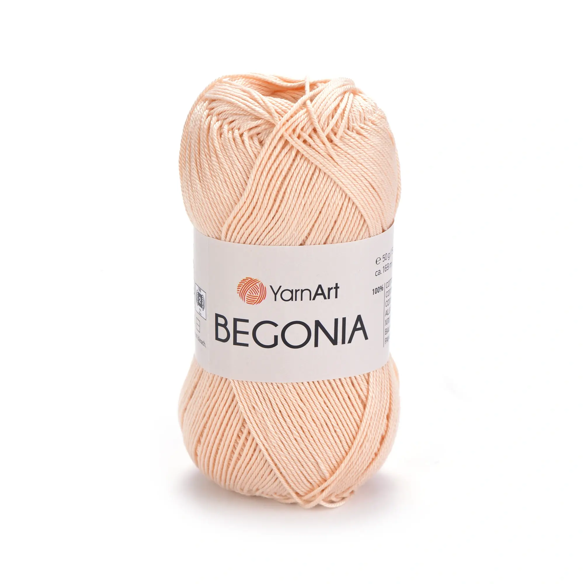 YARNART-BEGONIA_5303 Пряжа Yarnart Begonia 5303 ніжний персик - це 100% мерсеризована бавовна 50 г /169 м. Купити м Київ, Хорива 1 А